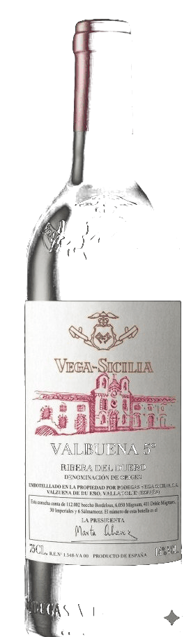 Botella Vega Sicilia Valbuena 5º 2020 · Ribera del Duero · Vinos Master distribuidor oficial